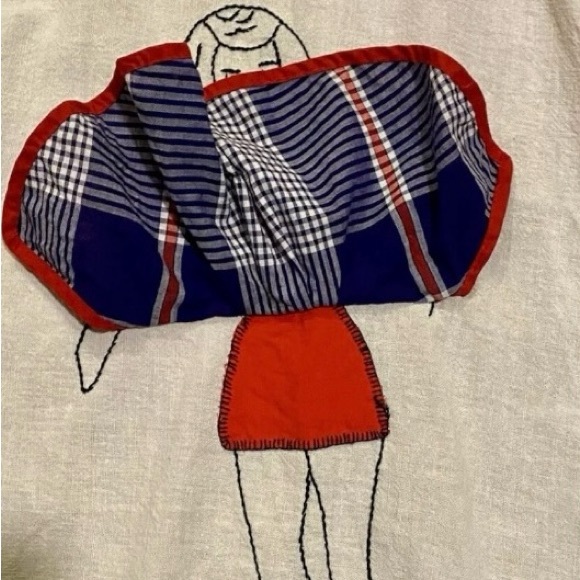 VTG 1950’s Hand Sewn Apron with Liftable Skirt. Whimsical, Retro - Picture 3 of 4